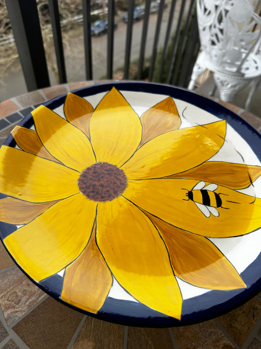 Sunflower Bee Platter